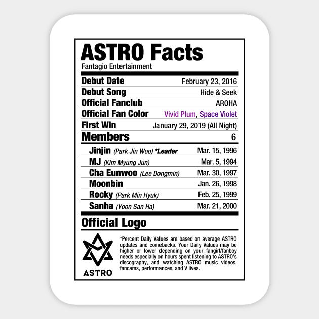 ASTRO Nutritional Facts Sticker by skeletonvenus